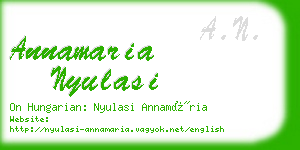 annamaria nyulasi business card